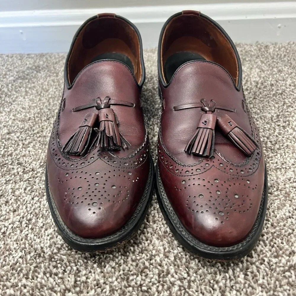 ALLEN EDMONDS Manchester Leather Wing Tip Tassel Loafer